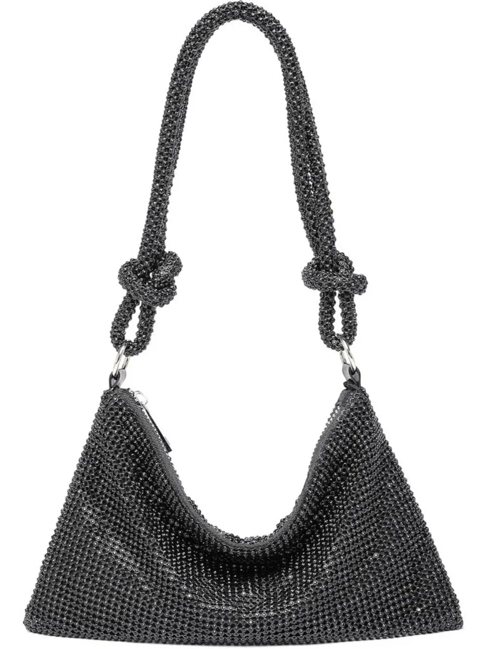 👜 Women's Black Sparkly Rhinestone Purse Evening Bag Stylish Out Dressy Clutch